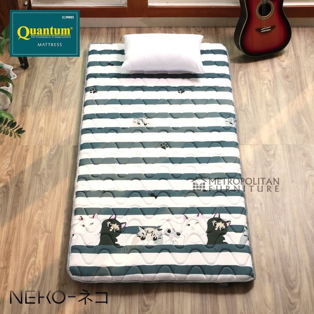 QUANTUM Kasur Lantai Busa Gulung Lipat Travel Bed Tarvelbed Motif