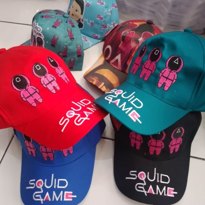 COD topi anak terbaru karakter squid game BORDIR bonus jam tangan sport keren