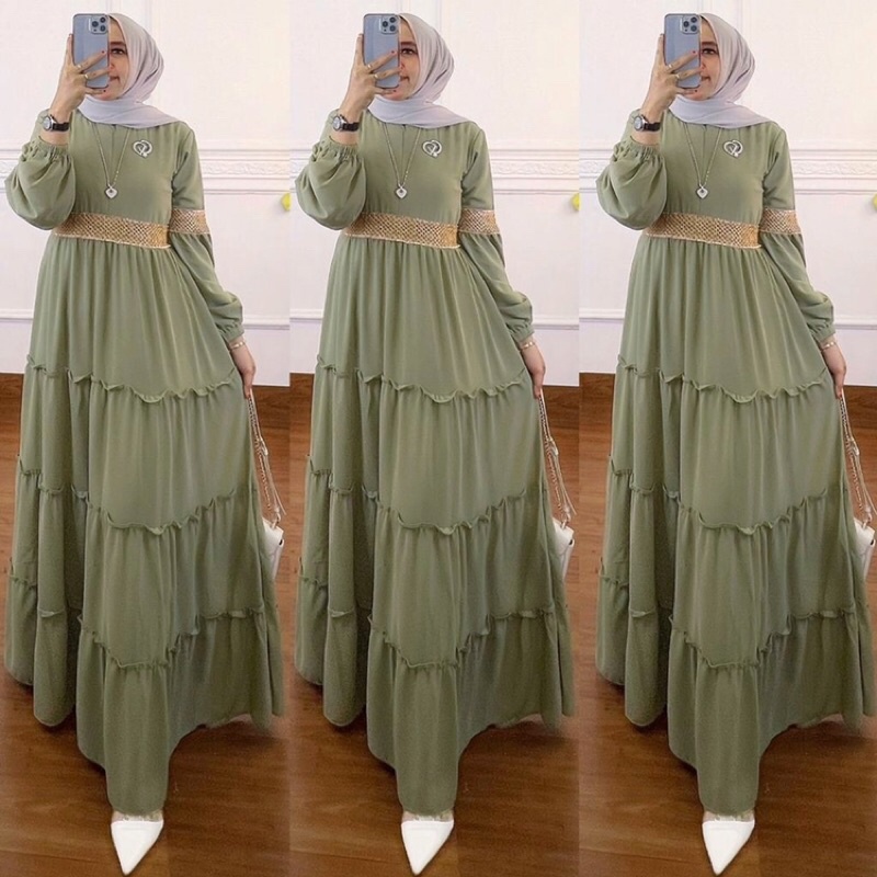 [Fashion Muslim] DANISA RENDA DRESS maxy | ceruty susun