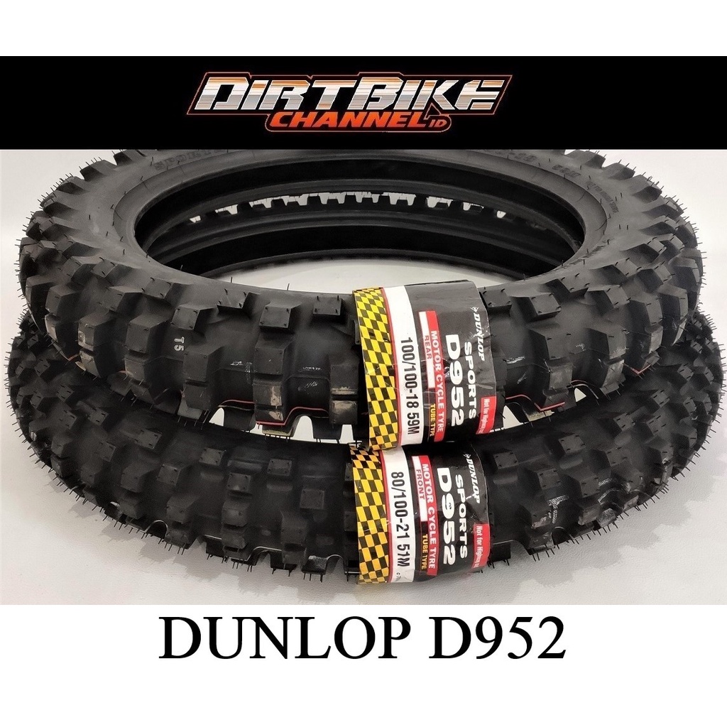 BAN LUAR DUNLOP 18 21 DEPAN BELAKANG D952 ADVENTURE CROSS KLX CRF WR KTM YZ KX