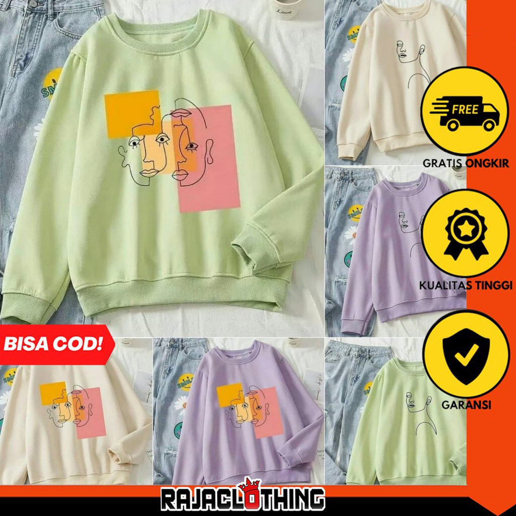 RCL - Jaket Wanita - Sweater Wanita - Oversize Crop Sweater - Sweater Crop