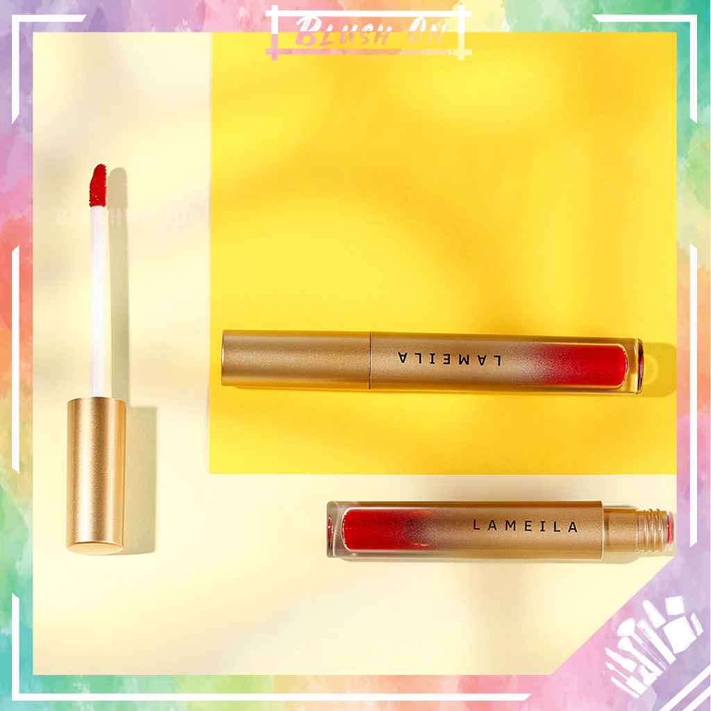 LAMEILA Lipstick Lip Glaze Lipstik Pelembab Tahan Lama Lip Gloss Velvet Lip Tint Pewarna Bibir Cair 1021