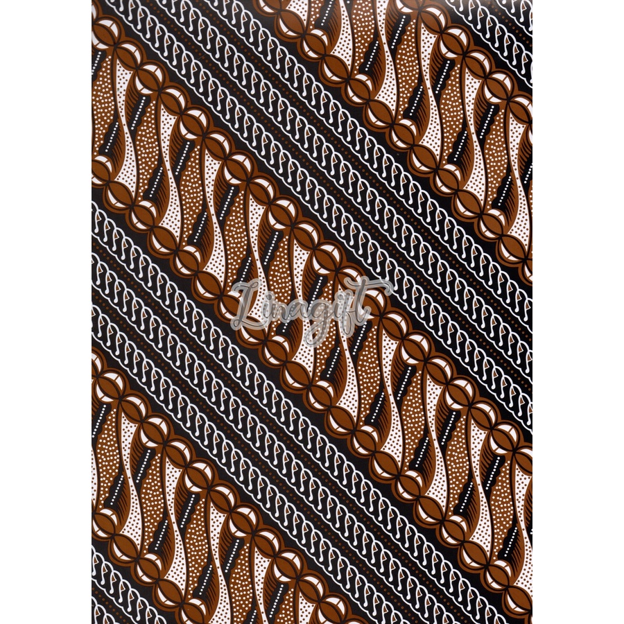 ( 5 Lembar ) SR BATIK WARNA - KERTAS KADO GLOSY - GIFT WRAP PAPER CLASSIC VINTAGE COKLAT