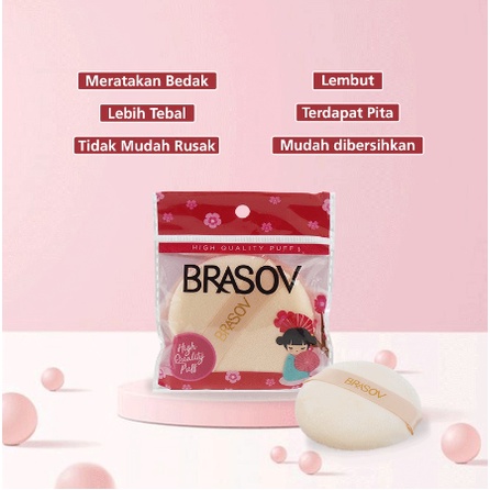 Brasov Spons Bedak Bulat Pita | Sponge Puff High Quality