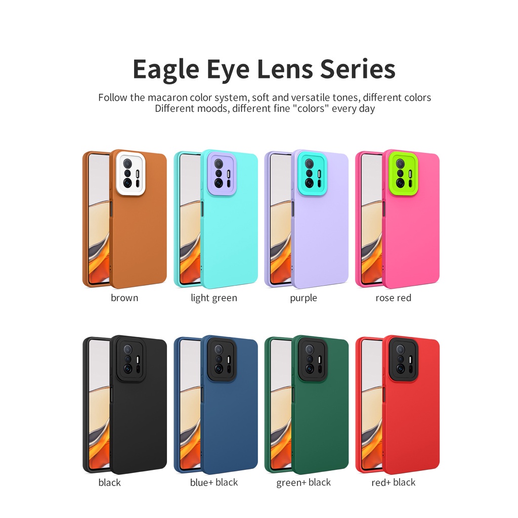 Soft Case Xiaomi Mi 11T / Pro Redmi Note 11 Redmi Note 11 Pro 4G 5G Hawk eye Eagle Eye Protection Frame Camera Series Case Silicone Candy Macaron