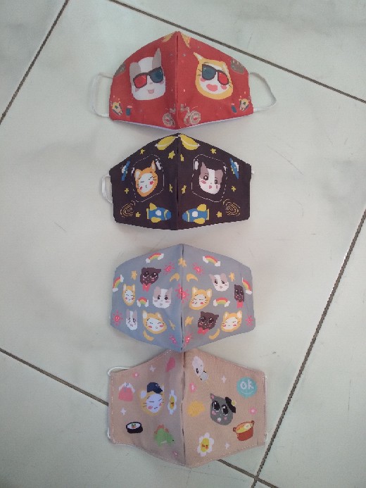 Masker Bordir Dua Lapis Ada Tempat Tisu (22x13cm)