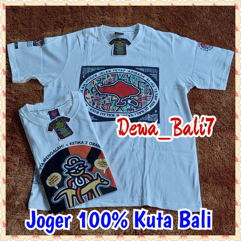KAOS JOGER BALI Putih ORIGINAL 100% Dewasa Size XXS-XXXxL