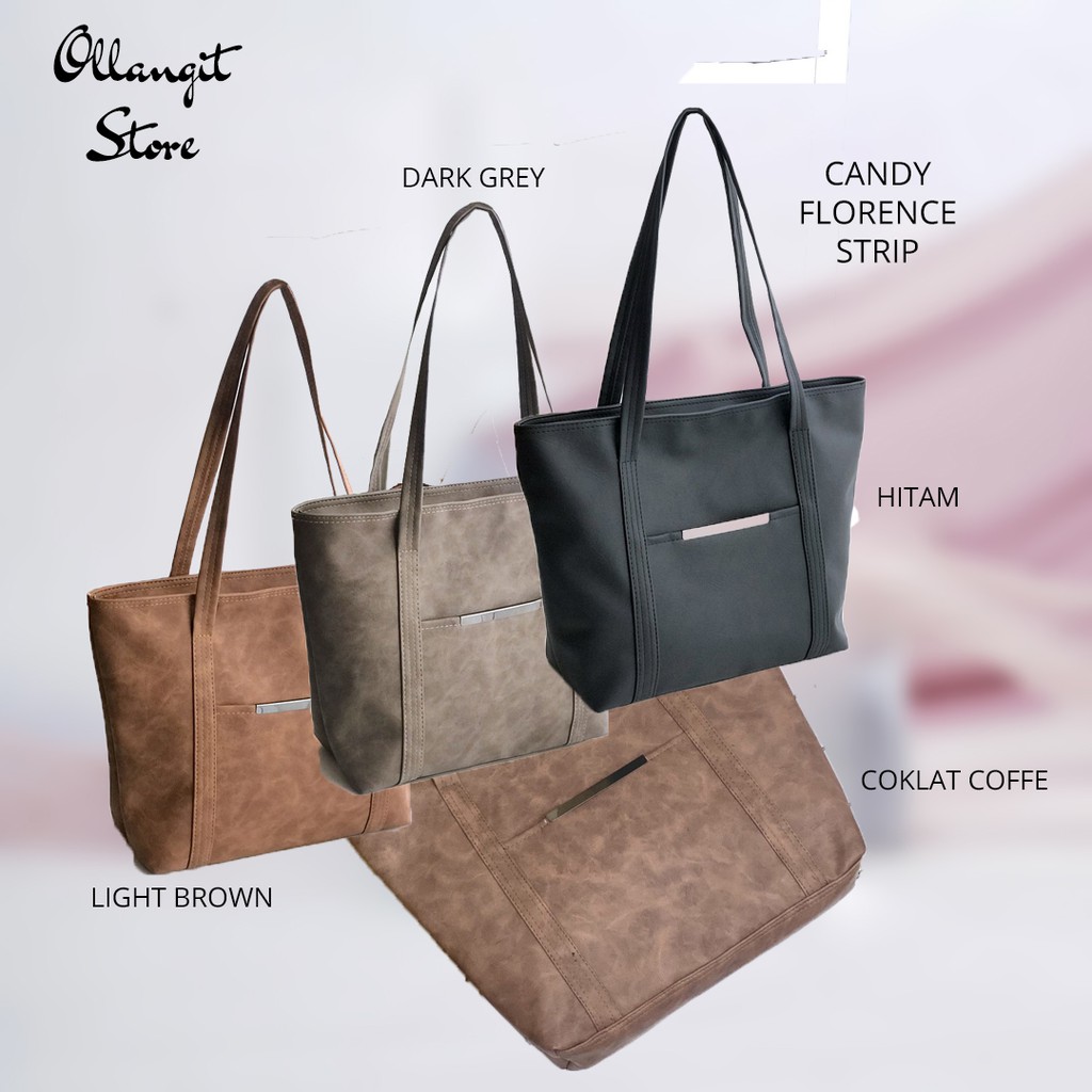 TAS WANITA TAS TENTENG WANITA TOTEBAG CANDY FLORENCE STRIP