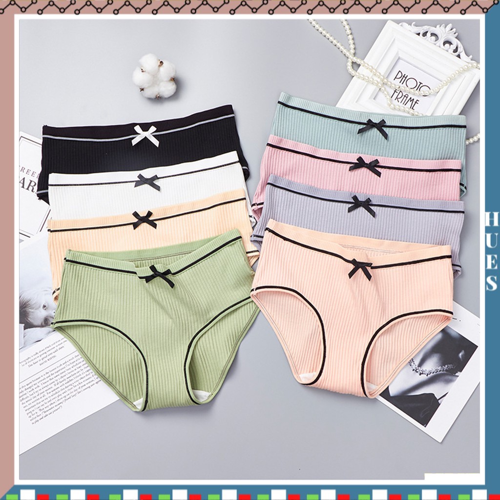 HUES.ID Underwear Wanita Celana Briefs Elastis Seamless Mid Waist CD WanIta Import 2004