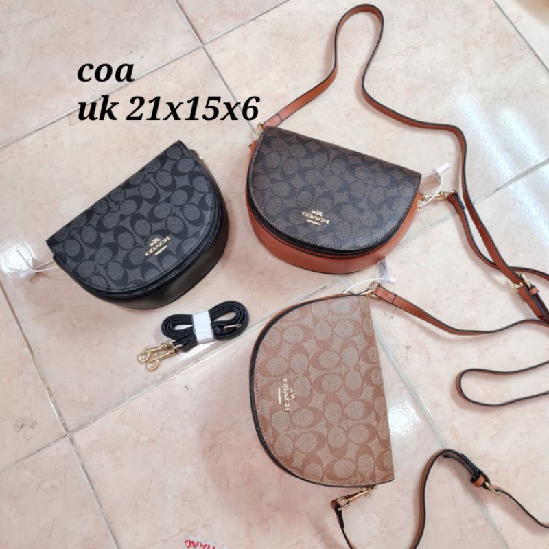 Coch half moon / Tas co@ch ellen crossbody signature import / tas coa ellen import uk 21x15x6