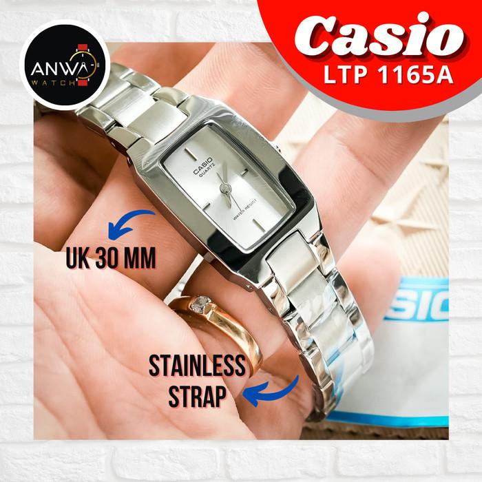 Jam Tangan Wanita Casio Ltp 1165 A Kecil 30 Mm Rantai Stainless Silver