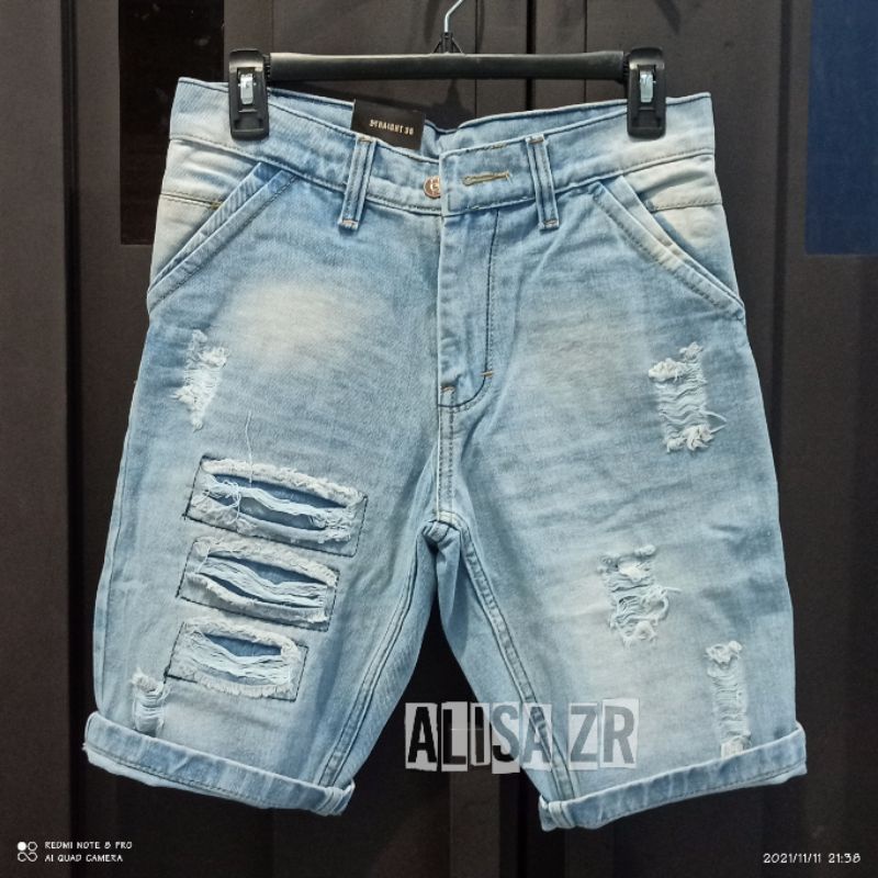 COD CELANA JEANS PENDEK ROBEK/SOBEK BAHAN TEBAL DAN HALUS RIPPEDJEANS