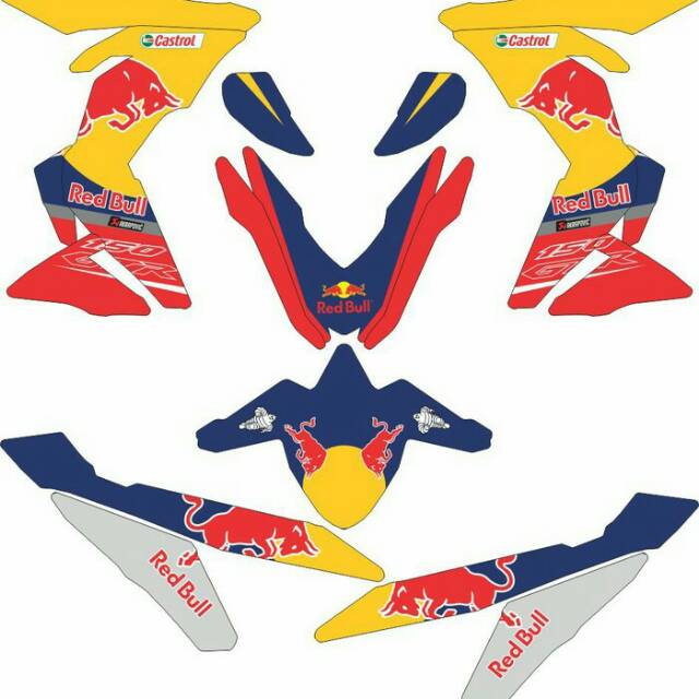 Sticker Supra GTR 150 Fullbody Red Bull v.1