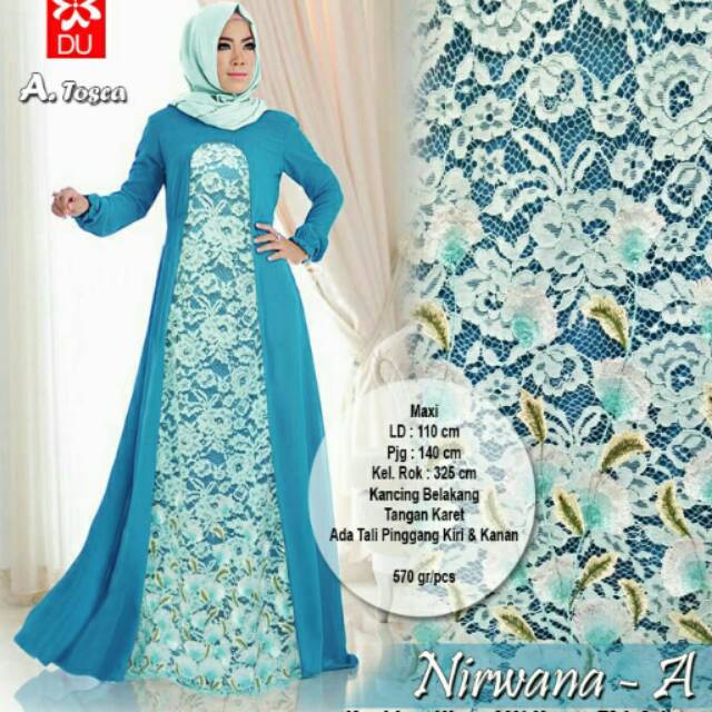 MAXI DRESS NIRWANA SYAR'I TOSCA - BAJU HIJABERS COLLECTION