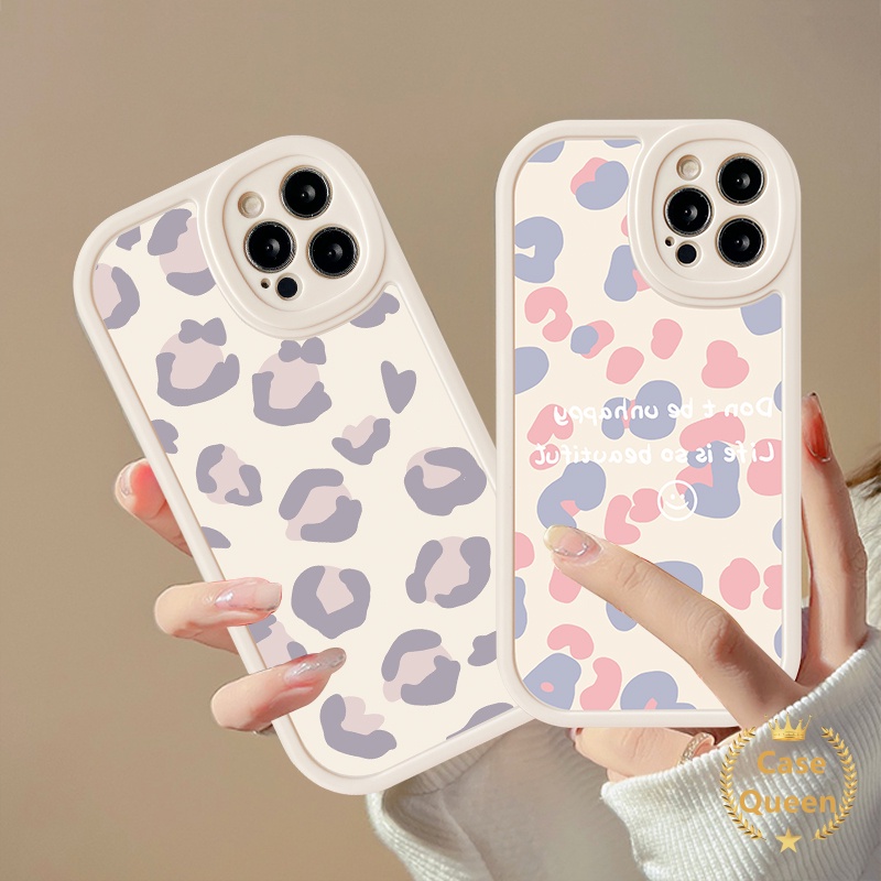 Case OPPO A17 A16 A15 A96 A76 A57 2022 A95 A55 A17K A1K A3S A94 A53 A16K A12 A16E A5S A54 A92 A9 A5 A15s A7 A36 A33 A31 A74 Casing Motif Leopard Biru Ungu