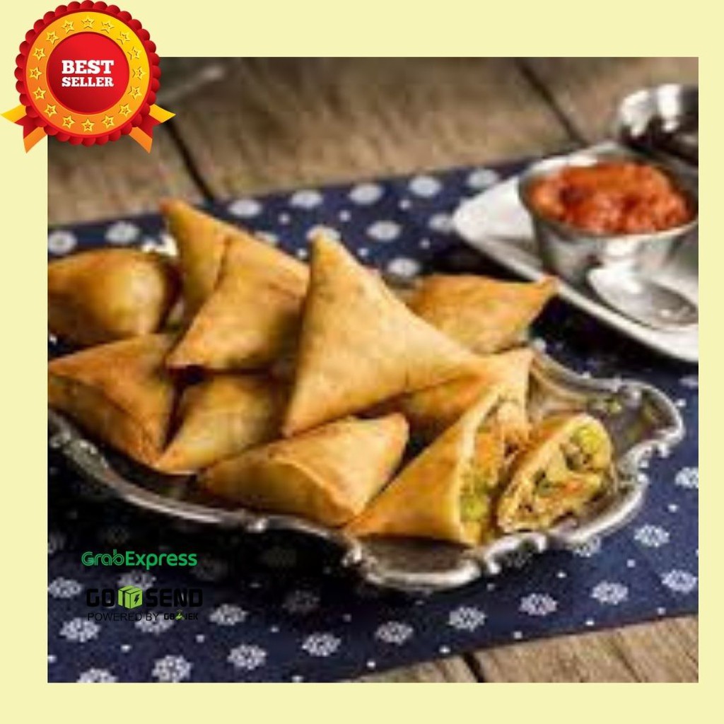 Sambosa Samosa Frozen Daging Cabe Ijo 1 pak isi 5 pcs