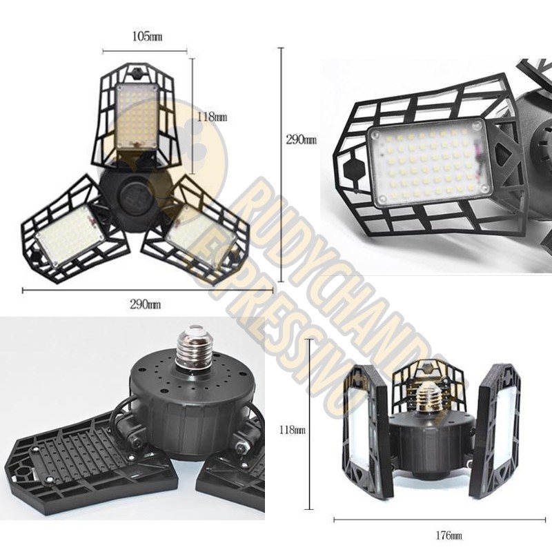 Lampu LED Deformable 270 derajat adjustable 60 watt 144 LED 6000 Lm