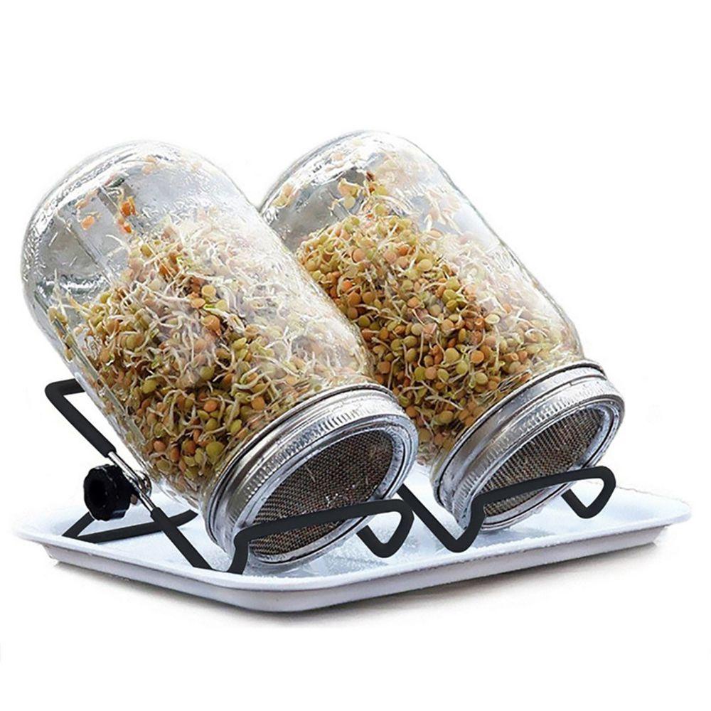 REBUY Sprouting Lid Planters Mesh Screen Strainer Untuk Nampan Pembibitan Mason Jar