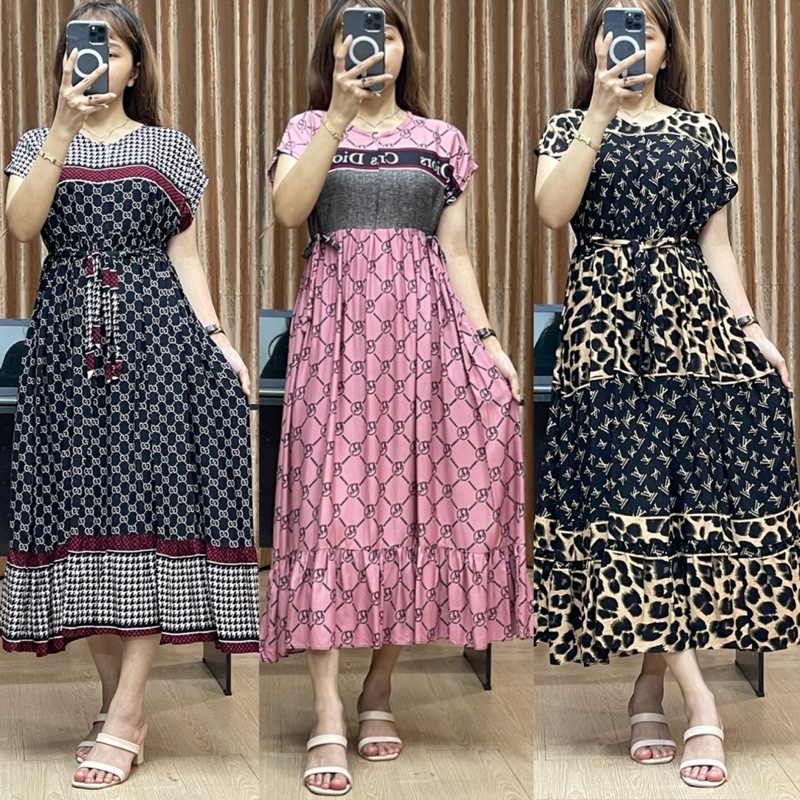 Daster dress YUBY Dress Rayon Rempel Motif Branded