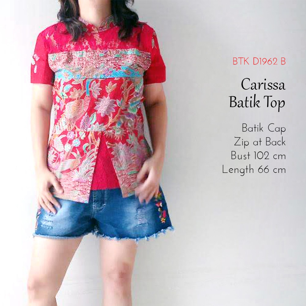 Atasan Batik Wanita Blouse Batik Imlek CNY - Carissa Batik Top