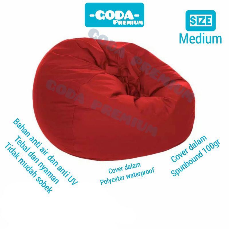 Jual Bean Bag Oval Pumpkin Size Medium Cover Only Waterproof