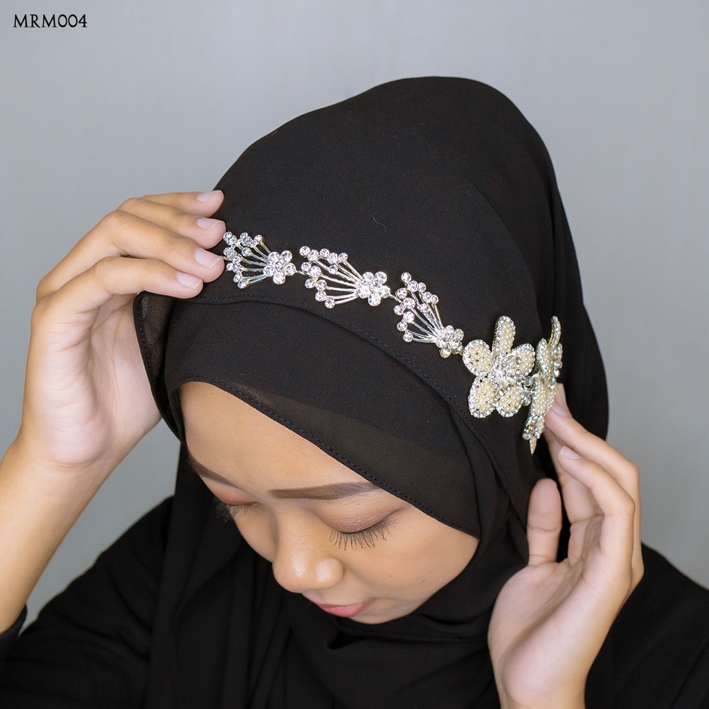 [STOCK TERBATAS] TIARA HAIRPIECE HIJAB ACCESSORIES BRIDAL PARTY MRM004