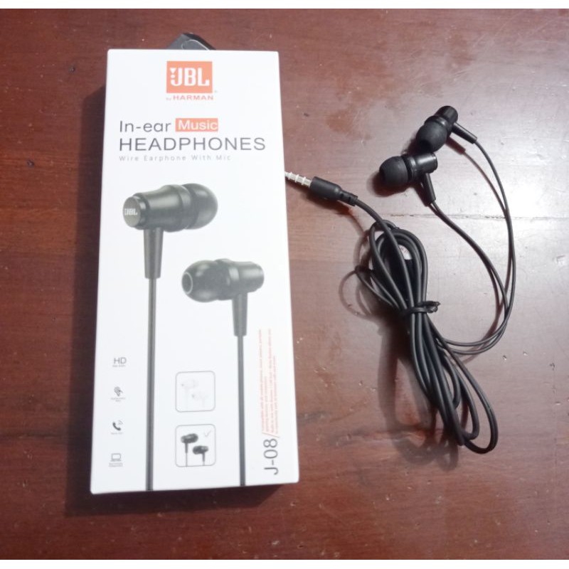 Handsfree Hf Headset Earphone Jbl J-08