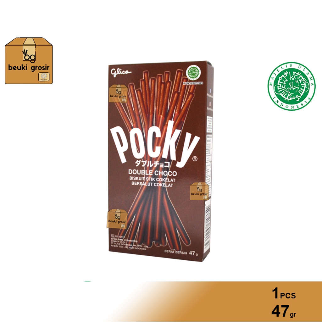 

Glico Pocky Double Choco Kue Biskuit Stik Coklat Bersalut Coklat Harga Grosir Lebih Hemat - 47gr