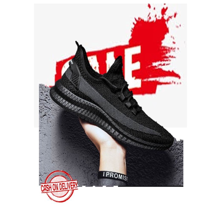 SEPATU SNEAKERS PRIA YZ FULL BLACK