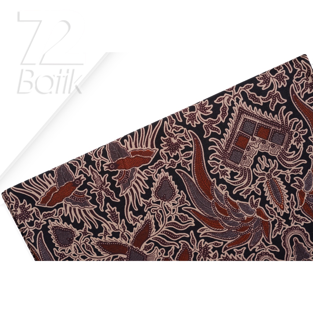 BAHAN BATIK PREMIUM Katun Motif Sayap Warna Hitam 722147 Cap 72 Jarik Jarit Samping Kebat Panjang Batik Katun Modern Premium Bahan Seragam Batik Pernikahan Kantor Keluarga Murah Kamen Jadi Batik Bali Lembaran