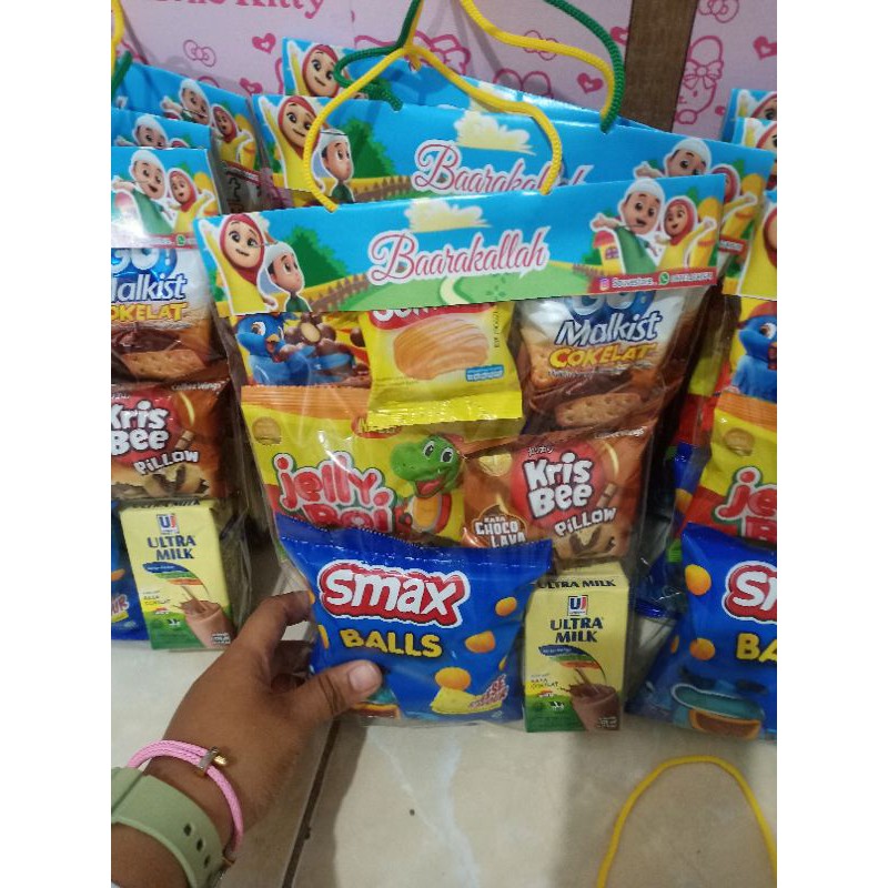 snack ultah murah / paket ulang tahun / bingkisan snack /goodiebag snack/snackultahsurabaya/ Bingkisan Snack Label / Snack Ultah Anak Kekinian