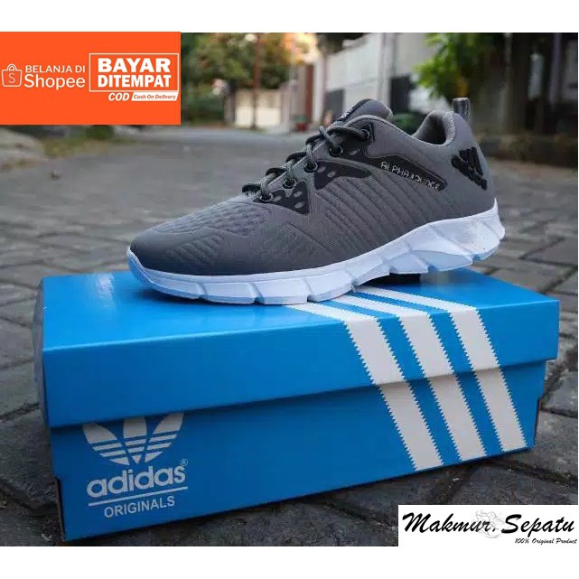 Sepatu Outdoor Running Pria Adidas Alphabounce - Sepatu Olahraga Run Jogging Fitness Fashionable