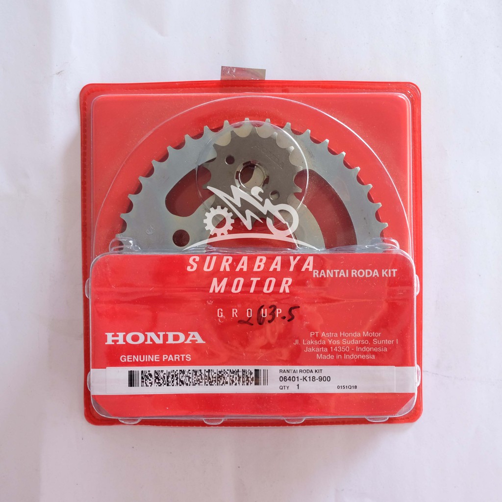 Gearset Verza K18 AHM Honda Original Set Rantai Gear Komplit ASLI 100%