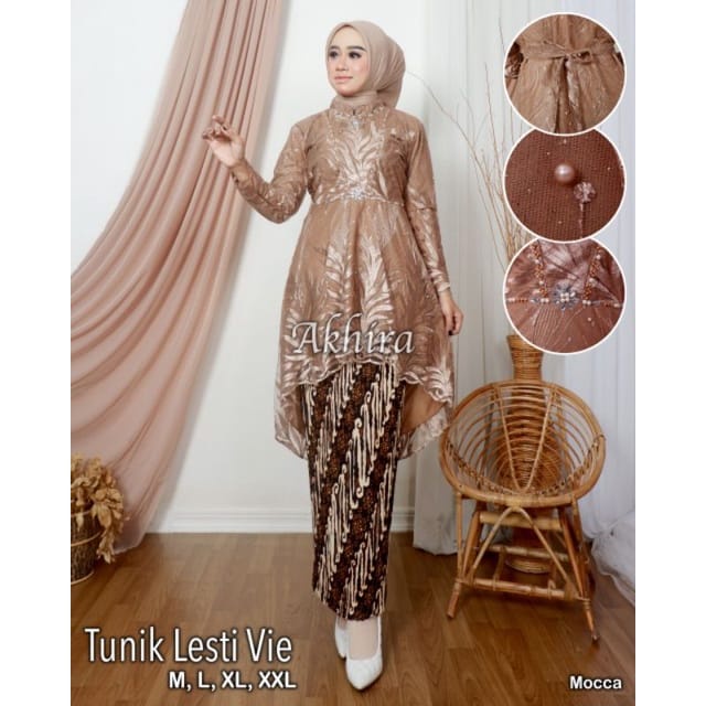 Kebaya Tunik Lesty Vie / Tunik Kebaya Brukat Modern / Kebaya Wisuda /  Kebaya Pesta / Kebaya Modern