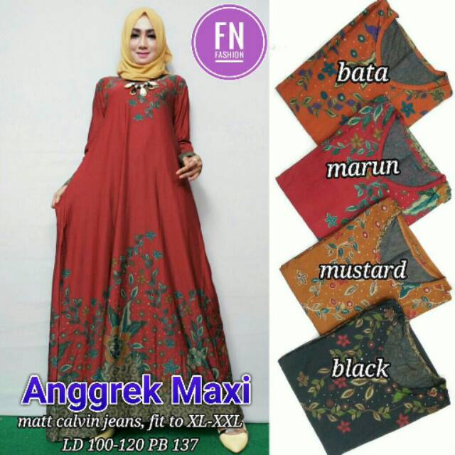 Anggrek maxi / flower / helwa set / atasan jumbo kekinian