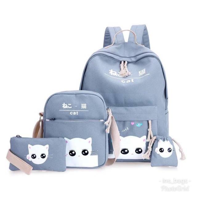 NIQABIS TAS RANSEL ANAK SET 4IN1 SNOWIE TAS SEKOLAH ANAK PG PAUD TK SD SMP PEREMPUAN LAKI CEWEK