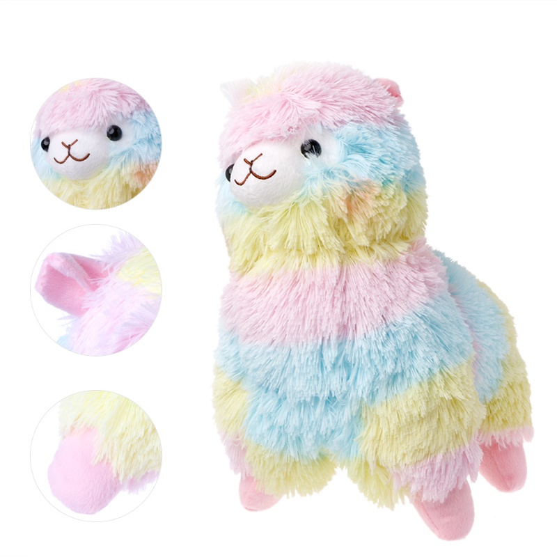 Mary Rainbow Alpaca Plush Toy Lama Untuk Boneka Cotton Stuffed Animal Toys