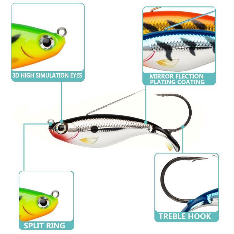 Heavy Sinking Minnow Alat Pancing CrankSet CrankBait Umpan Pancing relix nusantara Umpan Pancing Buatan Umpan Ikan Umpan Mancing Minnow Lure Kail Pancing 8.5cm 21.5g Alat Pancing Murah Umpan Mancing