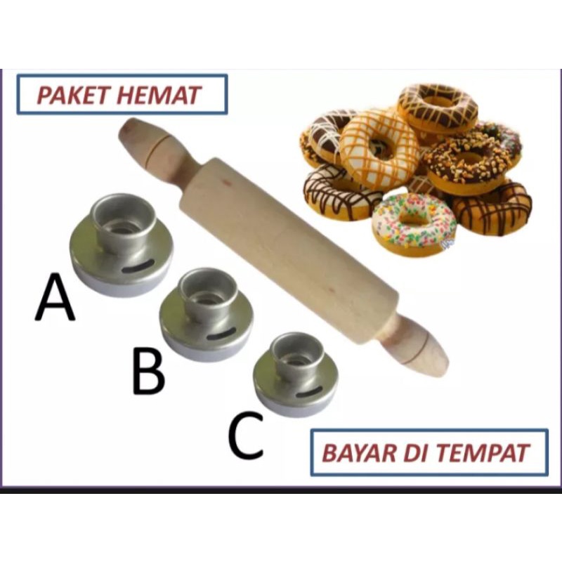 Cetakan Donat dan Loler penggilas adonan isi 3pics