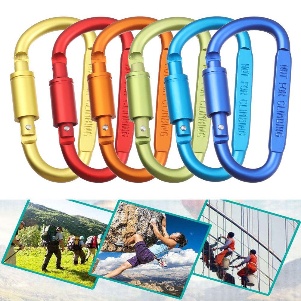 Chookyy Tombol Panjat Peralatan Olahraga Luar Ruangan Multicolor Aluminium Alloy Carabiner