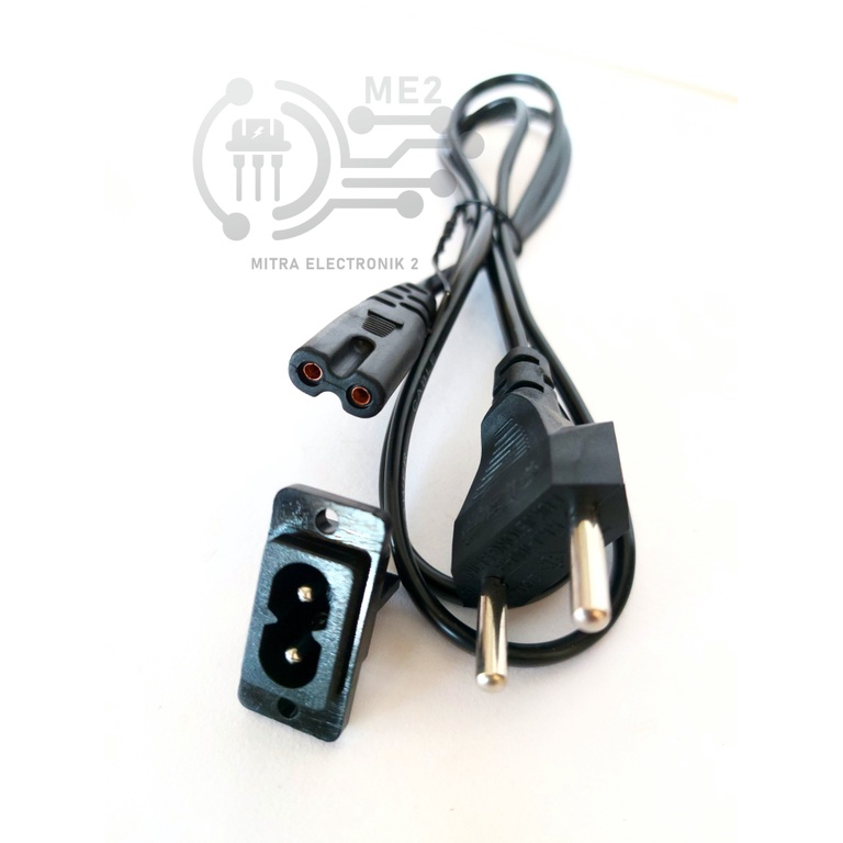 JACK AC DELAPAN // KABEL AC POWER MODEL AC DELAPAN 1,8 meter ORI