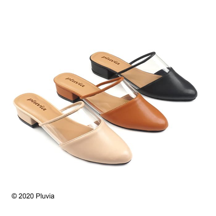 Sepatu Heels Wanita Starkela Sappun Korea Harenf Cubic Slingback  5037XX Pluvia - Gracia Mules Heels