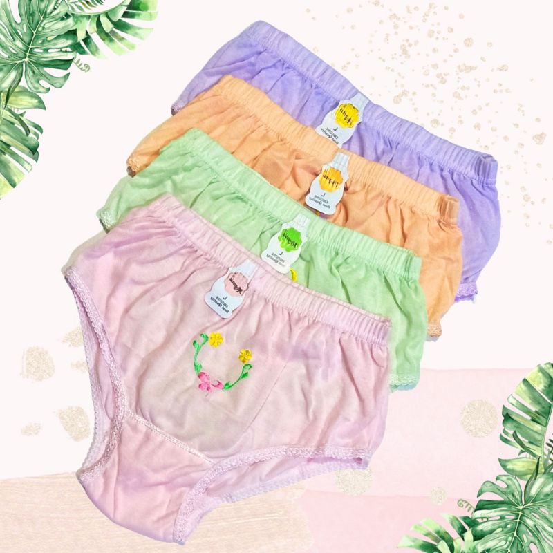 Celana Dalam Wanita Katun MEGARIA Ukuran S-M-L-XL-LLL CD Cewek Bordir Undies Celana Dalam Wanita CD Wanita Murah Lusinan