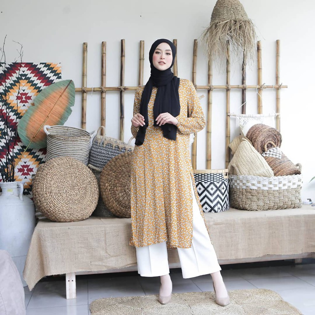 SLIT TUNIK MUSTARD