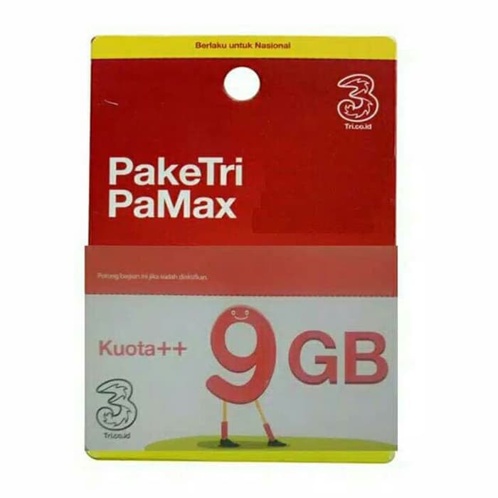 VOUCHER TRI PAMAX 9GB KUOTA TRI 9GB MEGIKUTI MASA AKKTIF KARTU