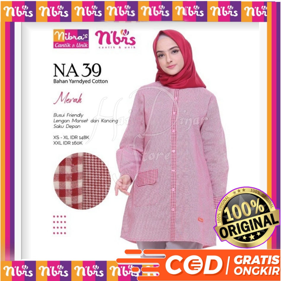 [Baru] Nibras Atasan NA 39 Ready Merah L