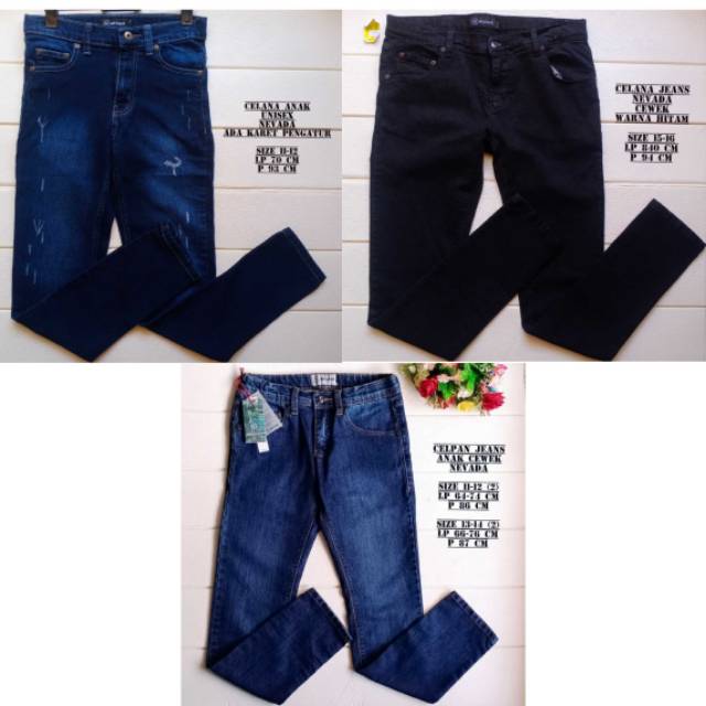 CELANA NEVADA ANAK ORIGINAL MURAH/ CELANA JENAS NEVADA BRANDED MATAHARI / CELANA ANAK CEWEK COWOK