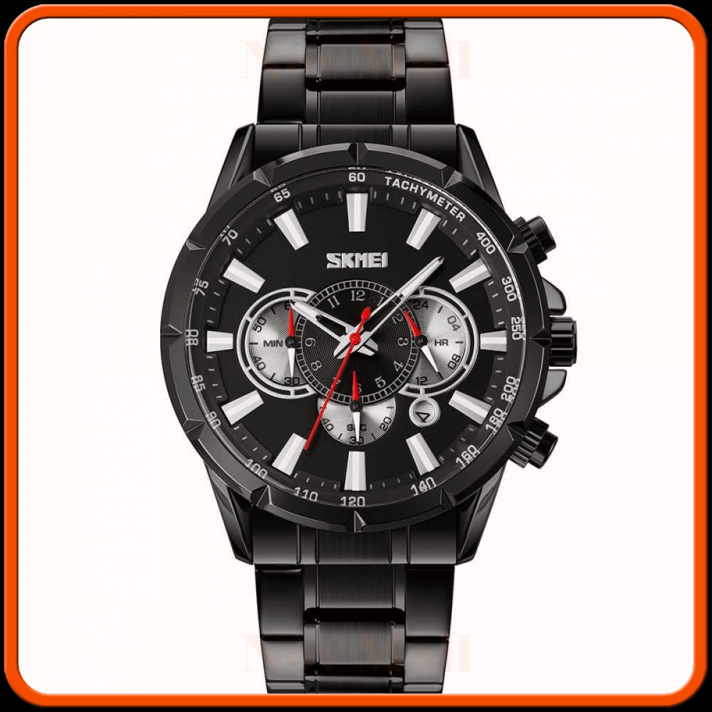 SKMEI Jam Tangan Pria Analog Chronograph Stainless Steel - 9241