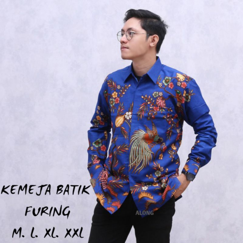 Kemeja Batik Pria Berfuring mewah