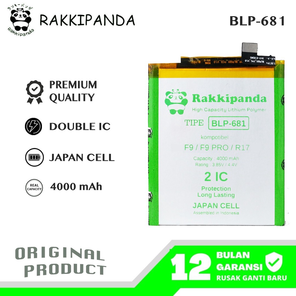 R/K- RakkiPanda - BLP681 BLP 681 F9 / F9 Pro / R17 Batre Batrai Baterai